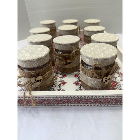 10 Mini plastic Jars Wedding Favors Party Bridal Shower Sweetheart Gifts - Picture 11 of 12